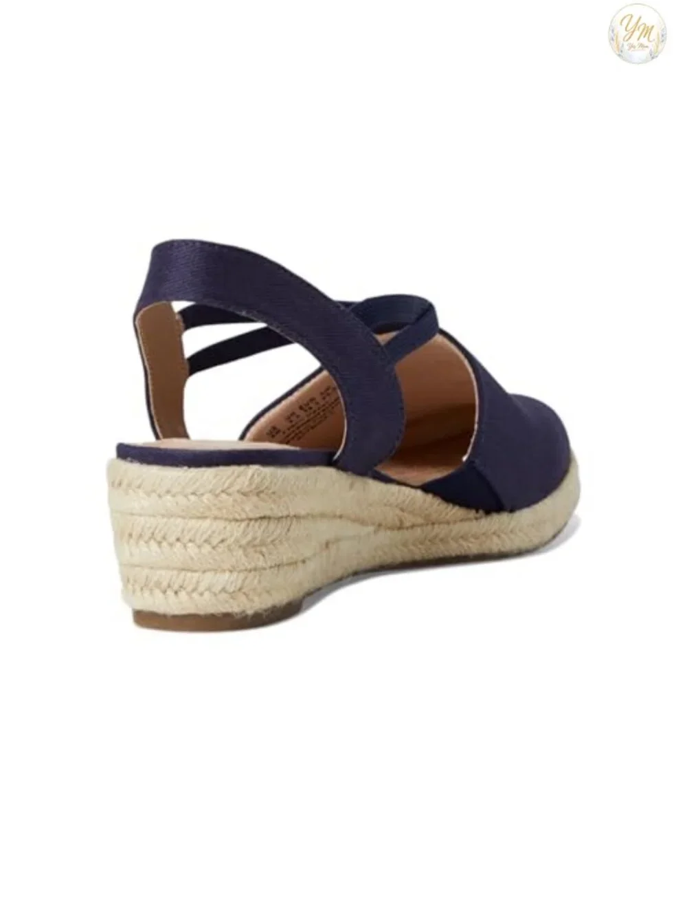 Canvas Epsadrille Wedge Slip-On with Woven Heel